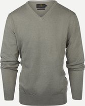 Steppin' Out Mannen Trui Steppin' Out Lente/Zomer 2022 Trui Cotton Cashmere Vneck Mannen - Regular Fit - Katoen - Groen (XXL) Groen Katoen Maat: XXL