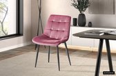 Stoel - Juta - Stof Roze - Set van 4 stoelen