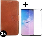 Fooniq Telefoonhoesje - Book Case - Geschikt Voor Samsung Galaxy S10 - Bruin