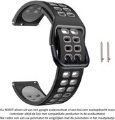 Zwart Grijs Siliconen Bandje geschikt voor Polar Grit X - Grit X (Pro) - Polar Grid X Titan & Polar Vantage M2 – Maat: zie maatfoto – 22 mm black grey rubber smartwatch strap