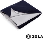 Zola Verzwaringsdeken Katoen 7 kg 150x200 cm - Bundel met Hoes - Verzwaarde deken Incl. Grijs & Blauw Biologisch Katoenen Overtrek