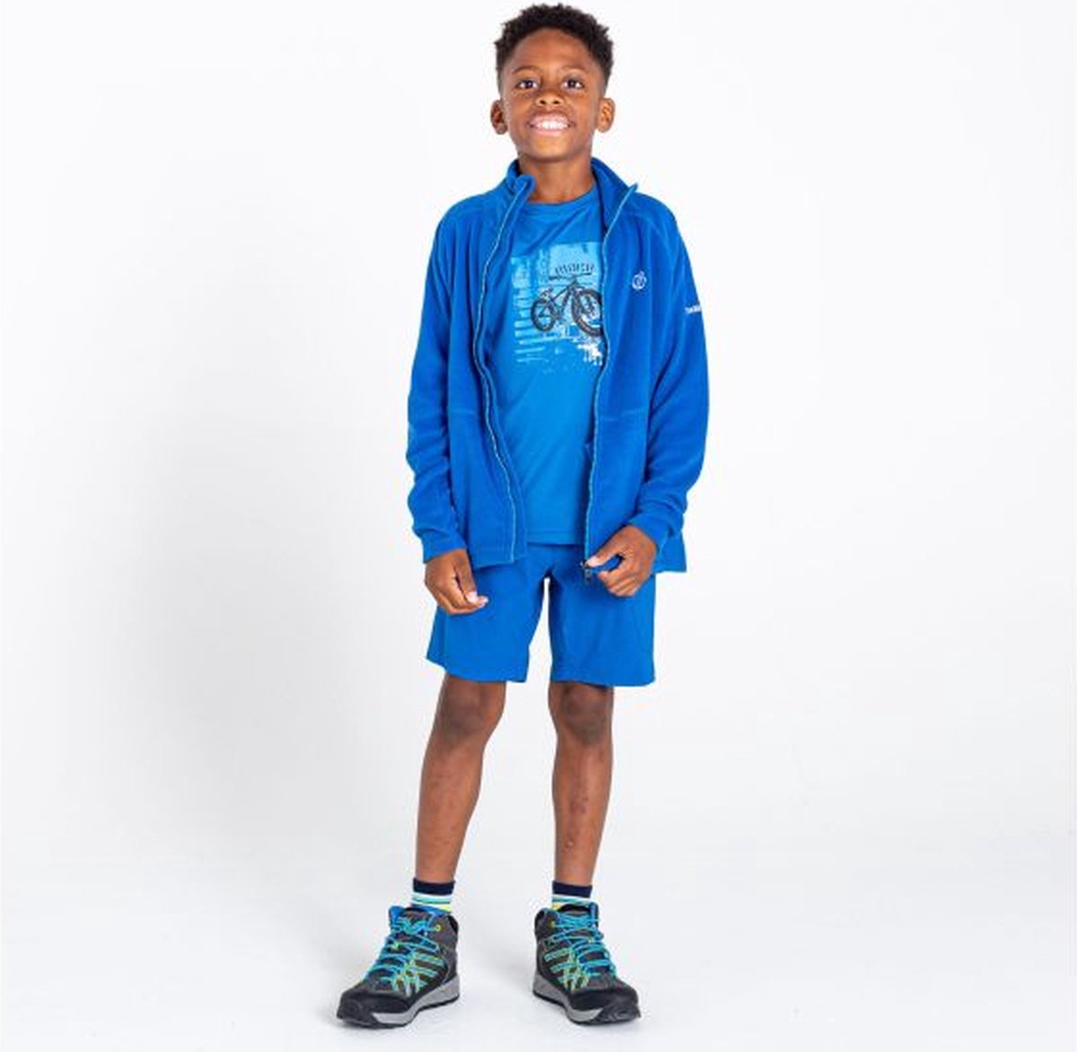 De Dare2B Reprise II korte wandelbroek kinderen waterafstotend sneldrogend Blauw