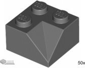 LEGO Dakpan 2x2 Hoek, 3046a Donker blauwgrijs 50 stuks