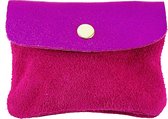 Jozemiek PATTY - Kleine glitter portemonnee- echte leer- glitter - Fuchsia