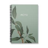 MOYU Ringband A5 - Premium Hardcover - Lovely Leaf - Uitwisbaar Notitieboek - Duurzaam Steenpapier
