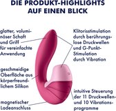 Satisfyer, drukgolfvibrator, Supernova, 18 cm, flexibel verstelbaar, waterdicht, drukgolven en trilling