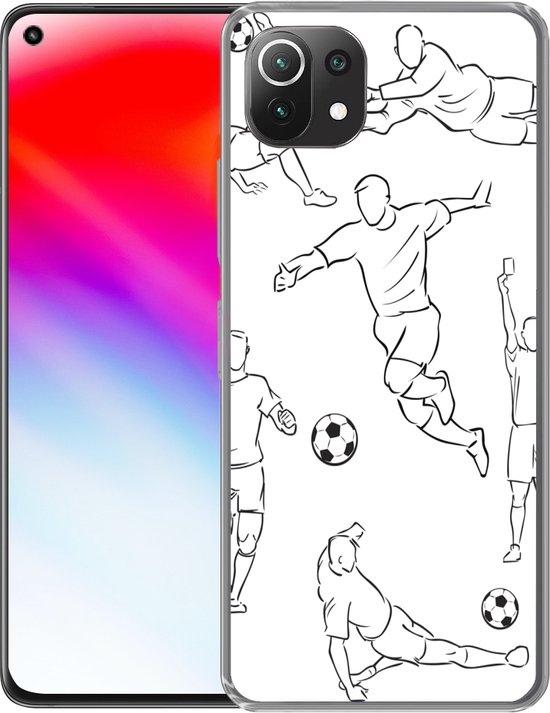 Coque Xiaomi 11T - Une illustration de joueurs dans différentes positions - Garçon - Fille - Enfants - Coque de téléphone en Siliconen