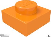 LEGO Plaat 1x1, 3024 Oranje 50 stuks