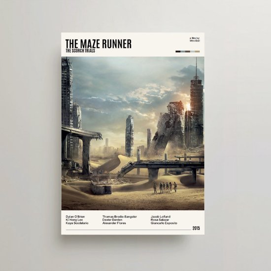 The Maze Runner Poster - Minimalist Filmposter A3 - The Maze Runner The Scorch Trials Movie Poster - The Maze Runner Merchandise - Vintage Posters