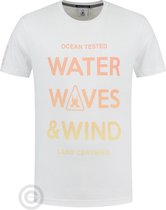 Gaastra T-shirt "Water, Waves & Wind" - 100% Katoen - wit