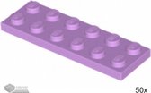 LEGO Plaat 2x6, 3795 Medium lavendel 50 stuks