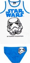 Star Wars - Stormtrooper - Jongens Ondergoedset - Wit/Blauw - Maat 140 cm