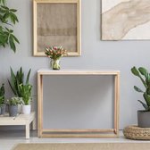 Marmeren console - Eiken decor - L 90 x D 25 x H 75 cm - MIRANDA