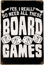 Board games - Wandbord - Metalen bord - Decoratie - 20 x 30cm - Uniek - Cadeau - Metalen borden - Wandborden - UV bestendig - Eco vriendelijk - Game - Cave & Garden