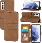 Samsung Galaxy S22 Plus Telefoonhoesje | PU Leren Bookcase | Pasjeshouder | Tas | Bruin