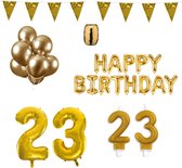 23 jaar Verjaardag Versiering Pakket Goud