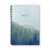 MOYU Ringband A5 - Premium Hardcover - Misty Mountain - Uitwisbaar Notitieboek - Duurzaam Steenpapier