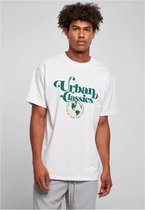 Urban Classics - Organic Globe Logo Heren T-shirt - M - Wit