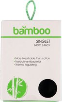 Apollo Singlet Dames Bamboo - Zwart onderhemd dames - 4 stuks -Maat XL
