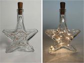 Lamp ster doorzichtig - Flessenlamp - Kurk met lichtjes - 20 LED lampjes