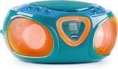 auna Roadie-CD Boombox - Draagbare FM Radio - CD Speler - Bluetooth 5.0 - USB - 7-kleurige LED Disco Light Effect