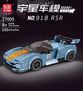 Mould King 27005 Speed Models - Porsche 918 RSR - 330 onderdelen en vitrine - lego compatibel - bouwdoos