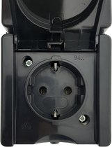 Kopp - ProAQA - combinatie stopcontact/schakelaar zwart
