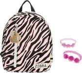 Zebra Rugzakje Zebra Light Pink Rugtasje (s) + armbandje