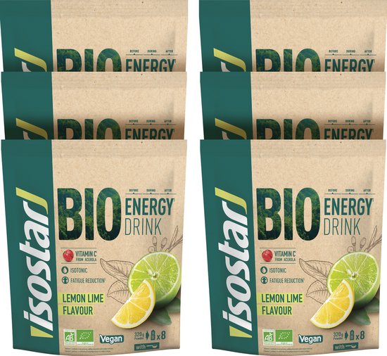 Isostar Bio Energy Drink Lemon Lime 6 x 320g NLBIO01