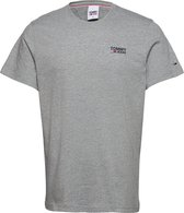 Tommy Hilfiger - Heren Tee SS Logo Shirt - Grijs - Maat 3XL