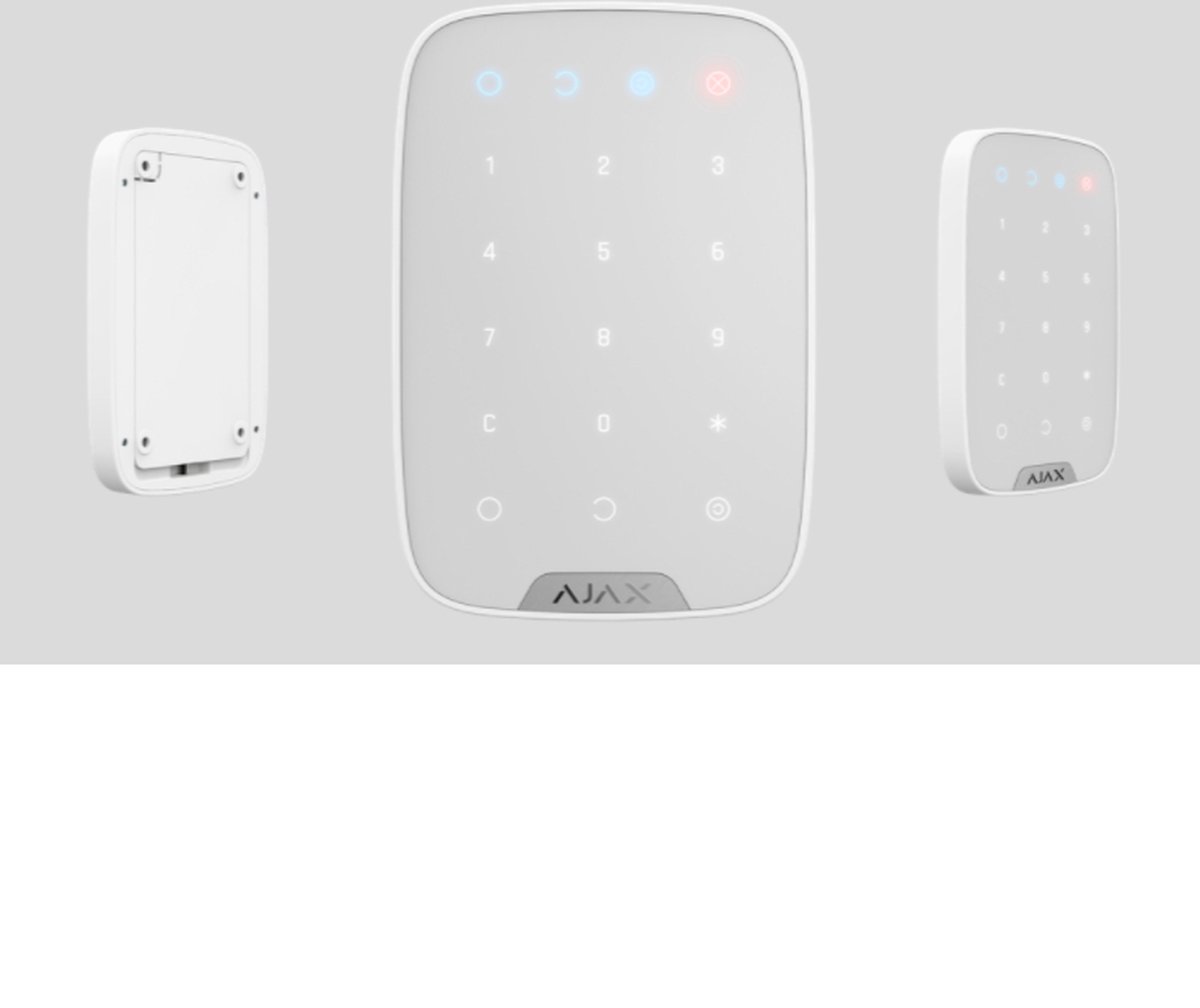 Ajax touchkeypad codebediendeel - draadloos - alarmsysteem - inbraak- paneel binnen in het wit