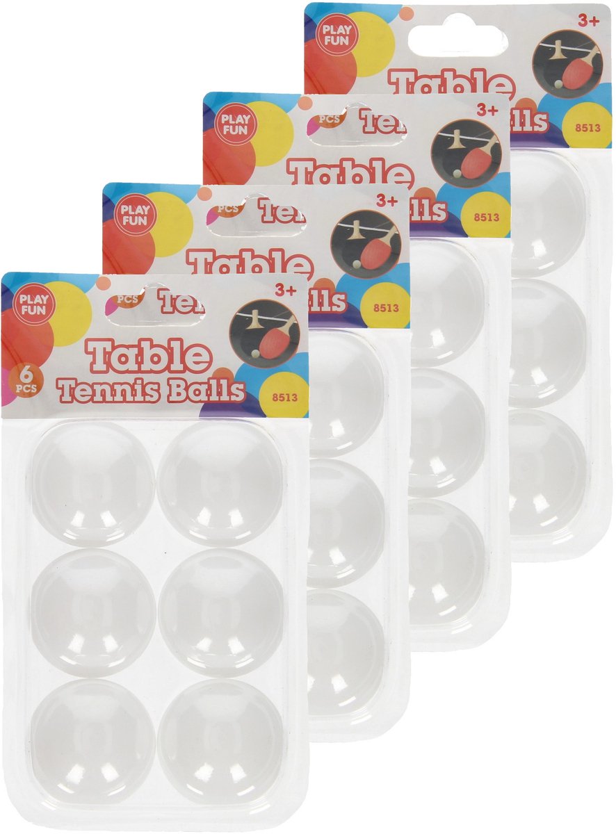 24x stuks Tafeltennis pingpong balletjes 40 mm/4 cm - 24 stuks - Sportief speelgoed - Sporten - Tafeltennissen