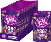 The Jelly Bean Factory uitdeelcadeautjes jelly beans snoep voor kinderen - Traktatie uitdeelzakjes - Verjaardag - 36 verschillende smaken - 12 zakjes à 113 g snoepgoed - Snoepjes