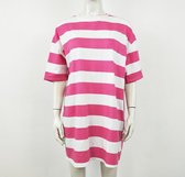 t-shirt jurk gestreept | roze