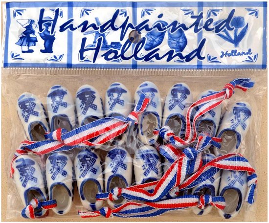 Delfts blauwe klompjes 4 cm - 8 paar - keramiek