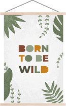 Schoolplaat Born To Be Wild - Wanddecoratie - Kinderkamer - Babykamer