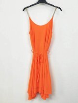 Jurk met chain bandjes | oranje | maat M/L