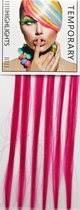 6 x Funny Kinder Color Hair Extensions Magenta 35 cm
