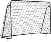 Mara Voetbaldoel - Voetbalgoal - IJzer - Makkelijk op en afbouwen - Zwart - 215 x 76 x 150 cm