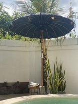 Parasol SunnyShadyShop.com™️ | De Bali avec amour | 2m de large x 2,5m de haut | Noir | Jardin | Résistant au soleil et imperméable