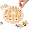 Afbeelding van het spelletje Toyfel Magnus – Houten Memory Schaakspel met Tas 18 cm – Memory Chess Montessori Educatief Speelgoed voor Kinderen Spel voor Logica & Coördinatie