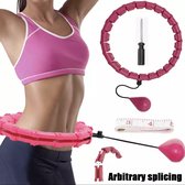 Verstelbare Fitness Hoelahoep met Gewicht - Roze