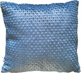 Unique Living | Kussenhoes Lumi - Blauw - 45 x 45cm - Woonkamer of slaapkamer