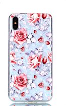 Coque iPhone XS Max Peachy Diamant Case en TPU - Roses