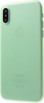 Peachy Groen hoesje iPhone X XS doorzichtig TPU case