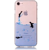 Peachy Doorzichtig iPhone 7 8 SE 2020 SE 2022 TPU pinguin hoesje transparant case