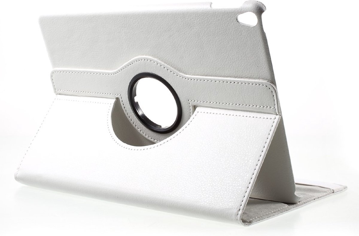 Peachy Lederen hoes geschikt voor iPad Air 3 (2019) & iPad Pro 10.5 & iPad 10.2 inch draaibare case - Wit