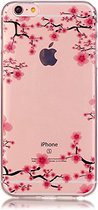 Peachy Doorzichtig Bloesem iPhone 6 6s TPU hoesje - Roze