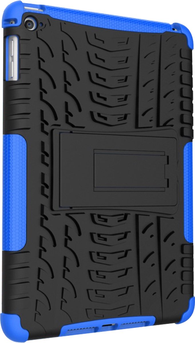 Peachy Bandprofiel hoes grip kickstand TPU kunststof geschikt voor iPad mini 4 5 Case - Blauw