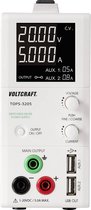 VOLTCRAFT TOPS-3205 Labvoeding, regelbaar 1 - 20 V/DC 0.25 - 5 A 100 W OVP, Smal model Aantal uitgangen 3 x